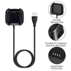 Charger Cable for Fitbit Versa 1/2/Lite, USB Adapter 1m, Black - STRAPS