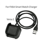 Charger Cable for Fitbit Versa 1/2/Lite, USB Adapter 1m, Black - STRAPS