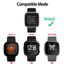 Charger for Fitbit Versa 2, USB Charging Cable, Dock Stand, 1m, Black - STRAPS