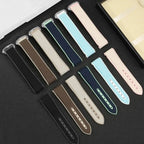 Curved End Strap 20mm for Omega X Swatch MoonSwatch Silicone Rubber Folding Buckle Watch Band - STRAPS