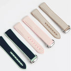 Curved End Strap 20mm for Omega X Swatch MoonSwatch Silicone Rubber Folding Buckle Watch Band - STRAPS
