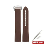 Curved End Strap 20mm for Omega X Swatch MoonSwatch Silicone Rubber Folding Buckle Watch Band - STRAPS