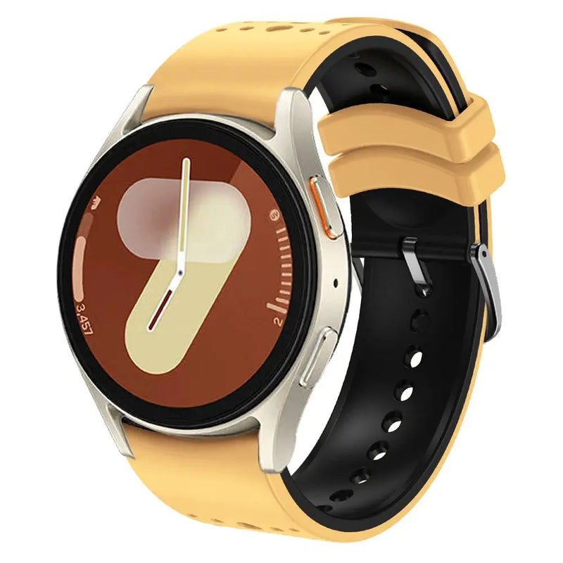 Curved Silicone Strap for Samsung Galaxy Watch 7 6 5 4 Pro Classic 40mm 44mm 43mm 47mm 20mm - STRAPS