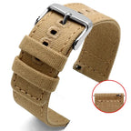 Durable Canvas Nylon Watch Strap for Seiko, CITIZEN BM8475, Breitling, TIMEX 18mm, 20mm, 22mm, 24mm - STRAPS