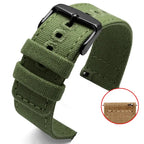 Durable Canvas Nylon Watch Strap for Seiko, CITIZEN BM8475, Breitling, TIMEX 18mm, 20mm, 22mm, 24mm - STRAPS