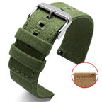 Durable Canvas Nylon Watch Strap for Seiko, CITIZEN BM8475, Breitling, TIMEX 18mm, 20mm, 22mm, 24mm - STRAPS
