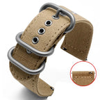 Durable Canvas Nylon Watch Strap for Seiko, CITIZEN BM8475, Breitling, TIMEX 18mm, 20mm, 22mm, 24mm - STRAPS