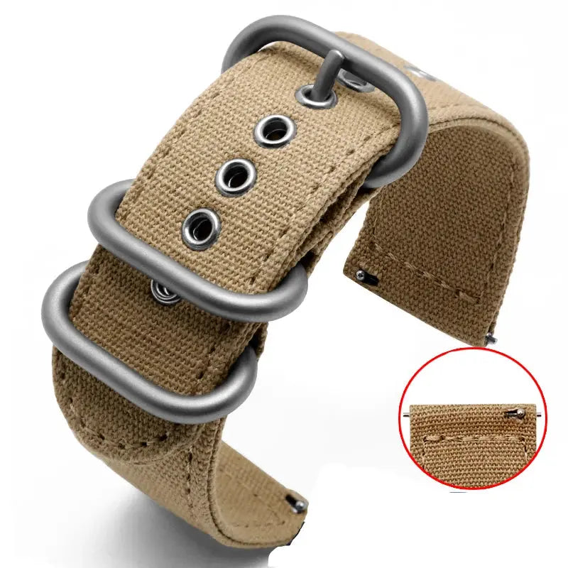 Durable Canvas Nylon Watch Strap for Seiko, CITIZEN BM8475, Breitling, TIMEX 18mm, 20mm, 22mm, 24mm - STRAPS