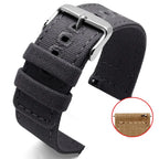 Durable Canvas Nylon Watch Strap for Seiko, CITIZEN BM8475, Breitling, TIMEX 18mm, 20mm, 22mm, 24mm - STRAPS