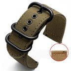 Durable Canvas Nylon Watch Strap for Seiko, CITIZEN BM8475, Breitling, TIMEX 18mm, 20mm, 22mm, 24mm - STRAPS