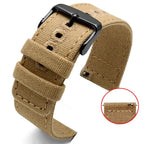 Durable Canvas Nylon Watch Strap for Seiko, CITIZEN BM8475, Breitling, TIMEX 18mm, 20mm, 22mm, 24mm - STRAPS
