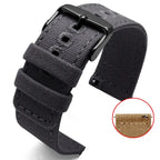 Durable Canvas Nylon Watch Strap for Seiko, CITIZEN BM8475, Breitling, TIMEX 18mm, 20mm, 22mm, 24mm - STRAPS