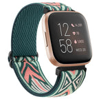Elastic Nylon Watch Strap for Fitbit Versa/Sense Series - Adjustable Wristband - STRAPS