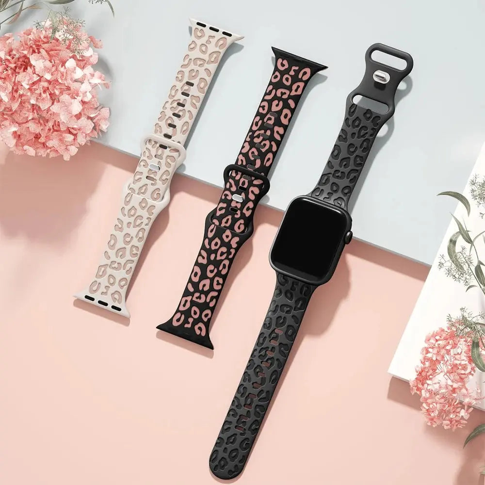 Engraved Silicone Sport Band for Apple Watch Series 10, 9, 8, 7, SE, 6, 5, 4, 3, 2, 1, Ultra & Ultra 2 STRAPS