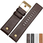 Fashionable Cowhide Watchband with Rivets – Fits Diesel DZ7313, DZ7333, DZ7322, DZ7257, DZ4318, DZ7348, DZ7334 - STRAPS