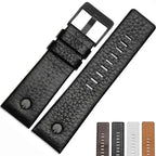 Fashionable Cowhide Watchband with Rivets – Fits Diesel DZ7313, DZ7333, DZ7322, DZ7257, DZ4318, DZ7348, DZ7334 - STRAPS
