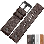 Fashionable Cowhide Watchband with Rivets – Fits Diesel DZ7313, DZ7333, DZ7322, DZ7257, DZ4318, DZ7348, DZ7334 - STRAPS