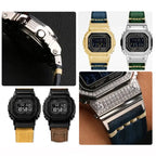 Frosted Leather Strap for G-SHOCK GMW-B5000 - Vintage Modification BandG - STRAPS