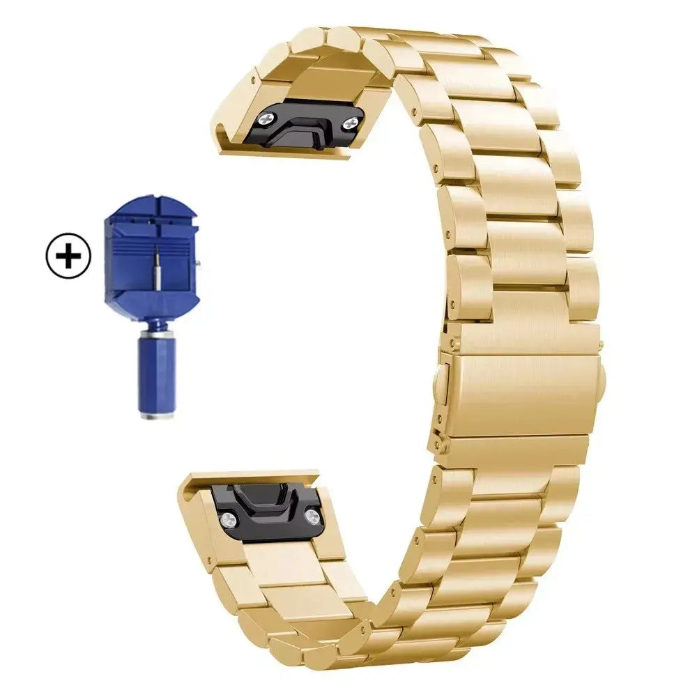 Garmin QuickFit Stainless Steel Bands 26/22/20mm for Fenix 8 7 6X 6S 5X 5 3HR Descent Mk1 STRAPS