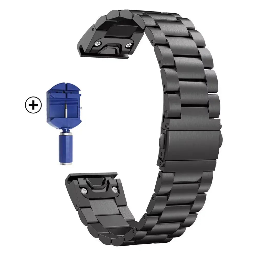 Garmin QuickFit Stainless Steel Bands 26/22/20mm for Fenix 8 7 6X 6S 5X 5 3HR Descent Mk1 STRAPS