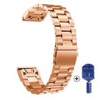 Garmin QuickFit Stainless Steel Bands 26/22/20mm for Fenix 8 7 6X 6S 5X 5 3HR Descent Mk1 STRAPS