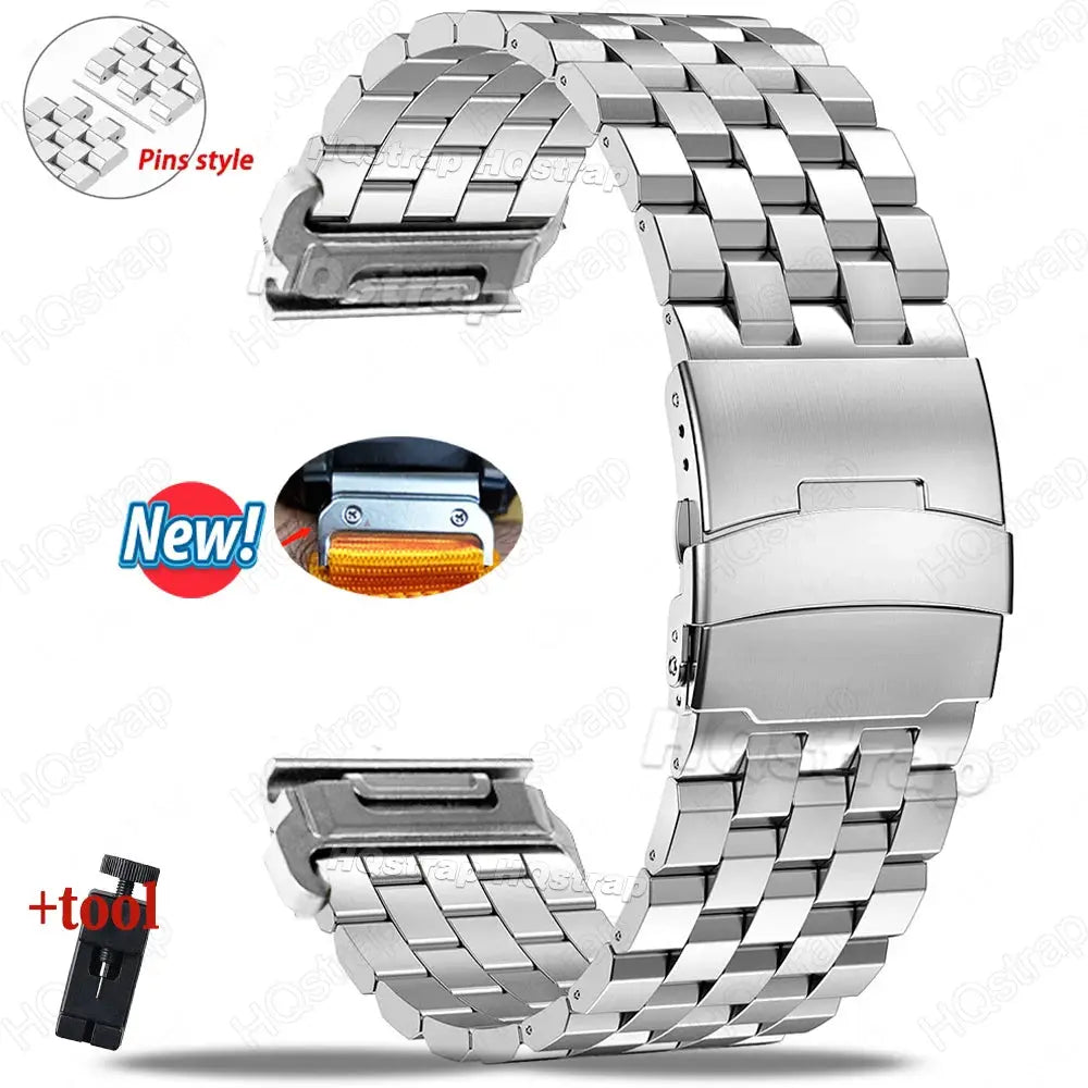 Garmin Stainless Steel QuickFit Strap 26/22/20mm for Tactix 7 Pro Fenix 7X 6X 5X Plus Watch Band STRAPS
