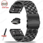 Garmin Stainless Steel QuickFit Strap 26/22/20mm for Tactix 7 Pro Fenix 7X 6X 5X Plus Watch Band STRAPS