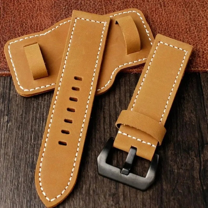 Genuine Cowhide Leather Watch Strap for Panerai PAM111, 441 & Diesel – 22mm, 24mm, 26mm - STRAPS