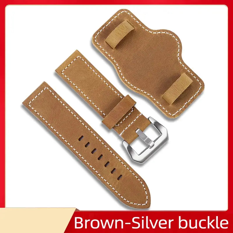 Genuine Cowhide Leather Watch Strap for Panerai PAM111, 441 & Diesel – 22mm, 24mm, 26mm - STRAPS