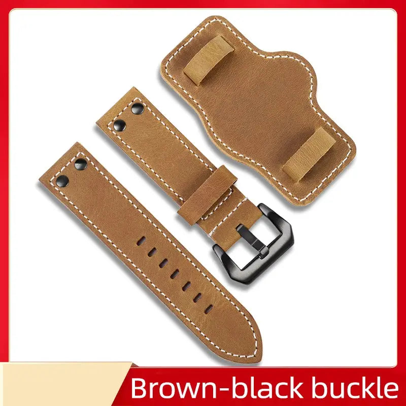 Genuine Cowhide Leather Watch Strap for Panerai PAM111, 441 & Diesel – 22mm, 24mm, 26mm - STRAPS