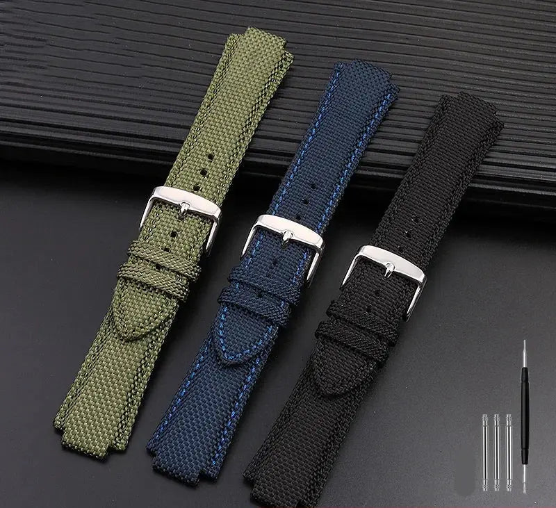 Knitted Nylon Watch Strap for Casio G-SHOCK GST-B400  EFB-680 – 14mm & 12mm Convex Fit Canvas Band STRAPS
