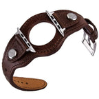 Leather Cuff Bracelet for Apple Watch 9/8/7/6/SE/3/Ultra 2, 38mm/40mm/41mm/42mm/44mm/45mm/49mm - STRAPS