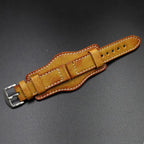 Leather Cuff Watch Band | 20mm, 22mm, 24mm | Handmade Cowhide Leather Strap for Fossil Watch - STRAPS
