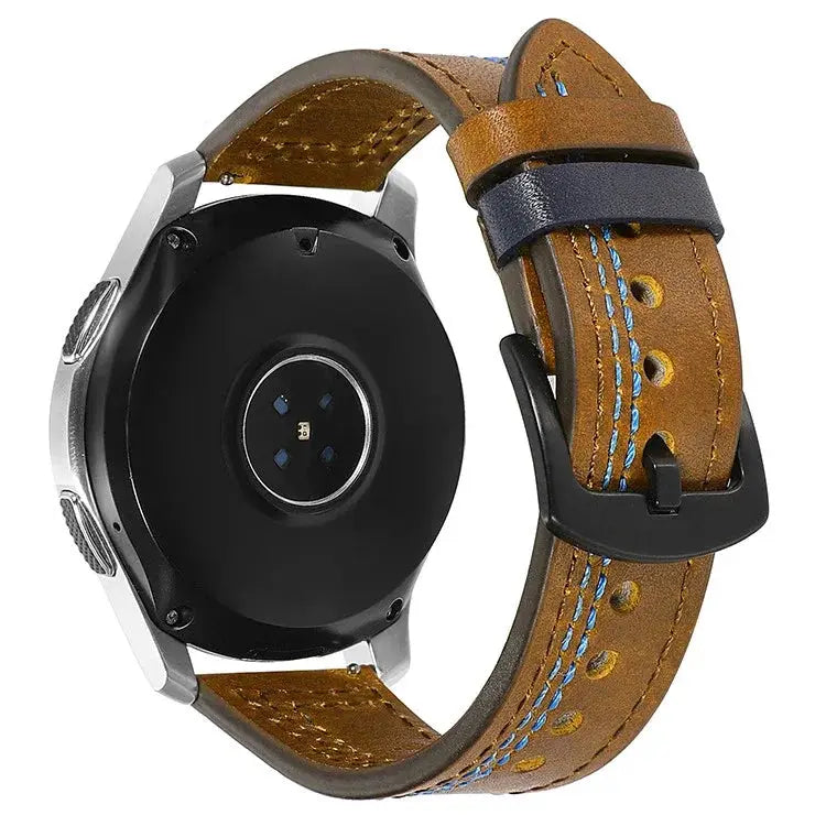 Leather Strap (20mm/22mm) for Samsung Galaxy, Huawei GT, Amazfit, Xiaomi: Classic and Elegant STRAPS