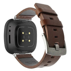 Leather Strap for Fitbit Versa 2/Lite/3/4/Sense, Pin Buckle Smartwatch Band - STRAPS