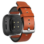 Leather Strap for Fitbit Versa 2/Lite/3/4/Sense, Pin Buckle Smartwatch Band - STRAPS