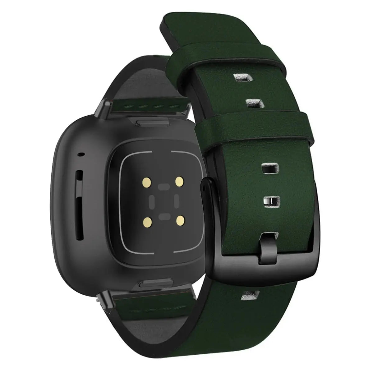 Leather Strap for Fitbit Versa 2/Lite/3/4/Sense, Pin Buckle Smartwatch Band - STRAPS