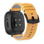 Leather Strap for Fitbit Versa 2/Lite/3/4/Sense, Pin Buckle Smartwatch Band - STRAPS