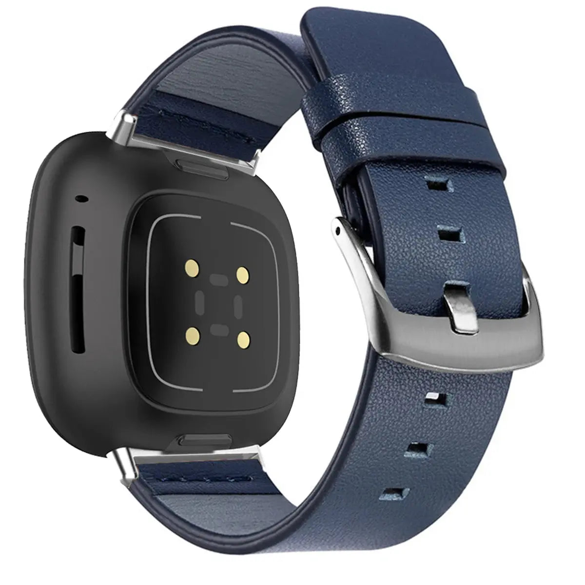 Leather Strap for Fitbit Versa 2/Lite/3/4/Sense, Pin Buckle Smartwatch Band - STRAPS