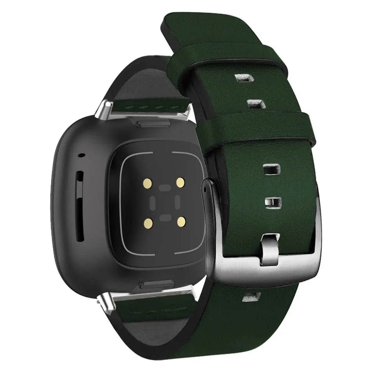 Leather Strap for Fitbit Versa 2/Lite/3/4/Sense, Pin Buckle Smartwatch Band - STRAPS