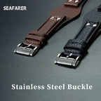 Leather Watch Strap for Fossil CH2564, CH2565, CH2891, CH3051 | 22mm Black & Brown with Rivet Style - STRAPS