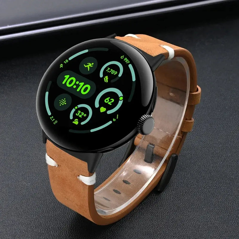 Luxury Leather Band for Google Pixel Watch 3 – Business Strap for Pixel Watch 3/2/1 (41mm & 45mm) STRAPS