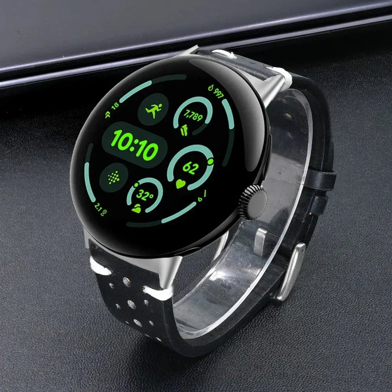 Luxury Leather Band for Google Pixel Watch 3 – Business Strap for Pixel Watch 3/2/1 (41mm & 45mm) STRAPS