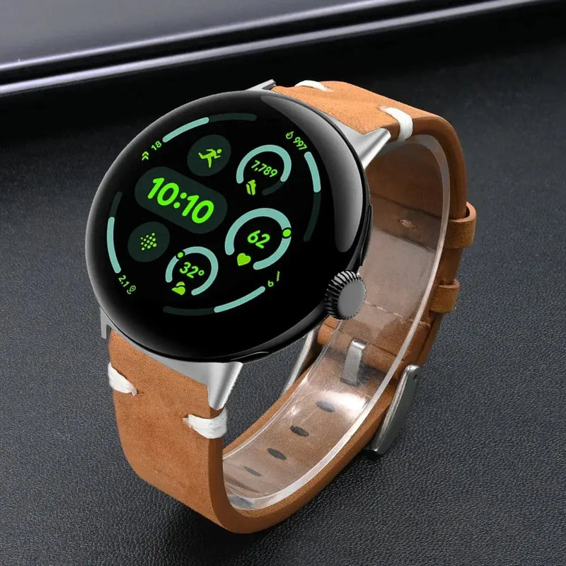 Luxury Leather Band for Google Pixel Watch 3 – Business Strap for Pixel Watch 3/2/1 (41mm & 45mm) STRAPS