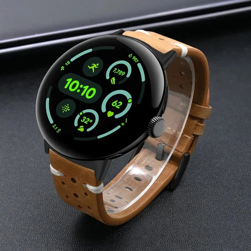 Luxury Leather Band for Google Pixel Watch 3 – Business Strap for Pixel Watch 3/2/1 (41mm & 45mm) STRAPS