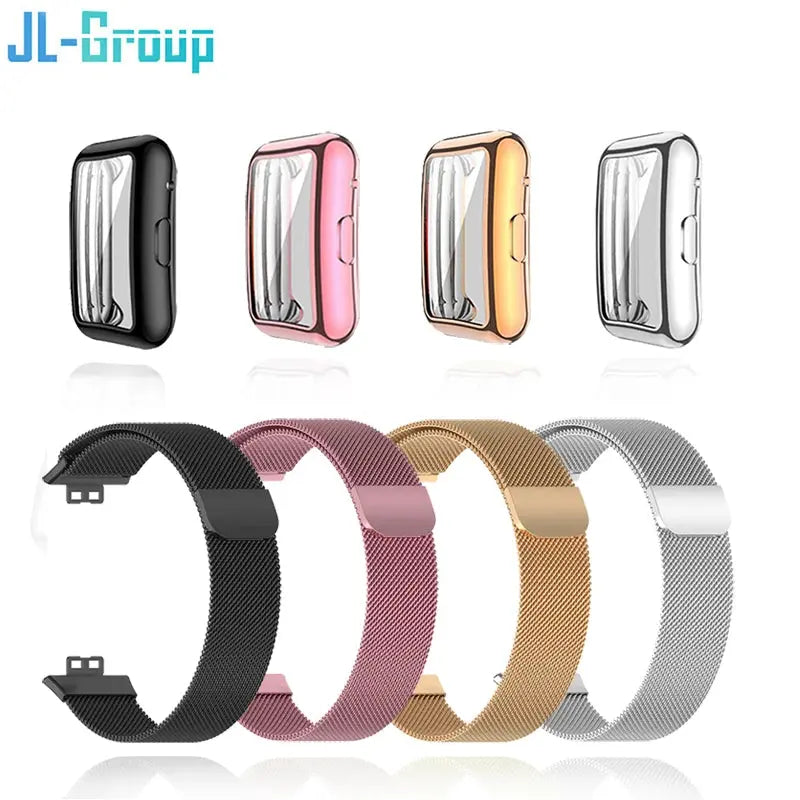 Magnetic Milanese Loop with Case for Huawei Watch Fit & Fit 2 STRAPS
