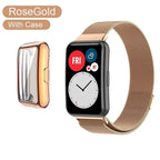 Magnetic Milanese Loop with Case for Huawei Watch Fit & Fit 2 STRAPS