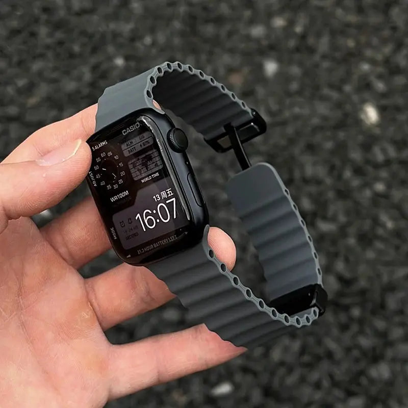 Magnetic Ocean Silicone Strap for Apple Watch Ultra, Series 10-1 & SE STRAPS