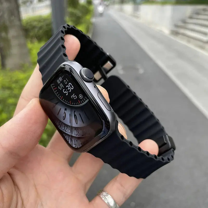 Magnetic Ocean Silicone Strap for Apple Watch Ultra, Series 10-1 & SE STRAPS
