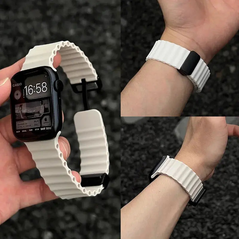 Magnetic Ocean Silicone Strap for Apple Watch Ultra, Series 10-1 & SE STRAPS